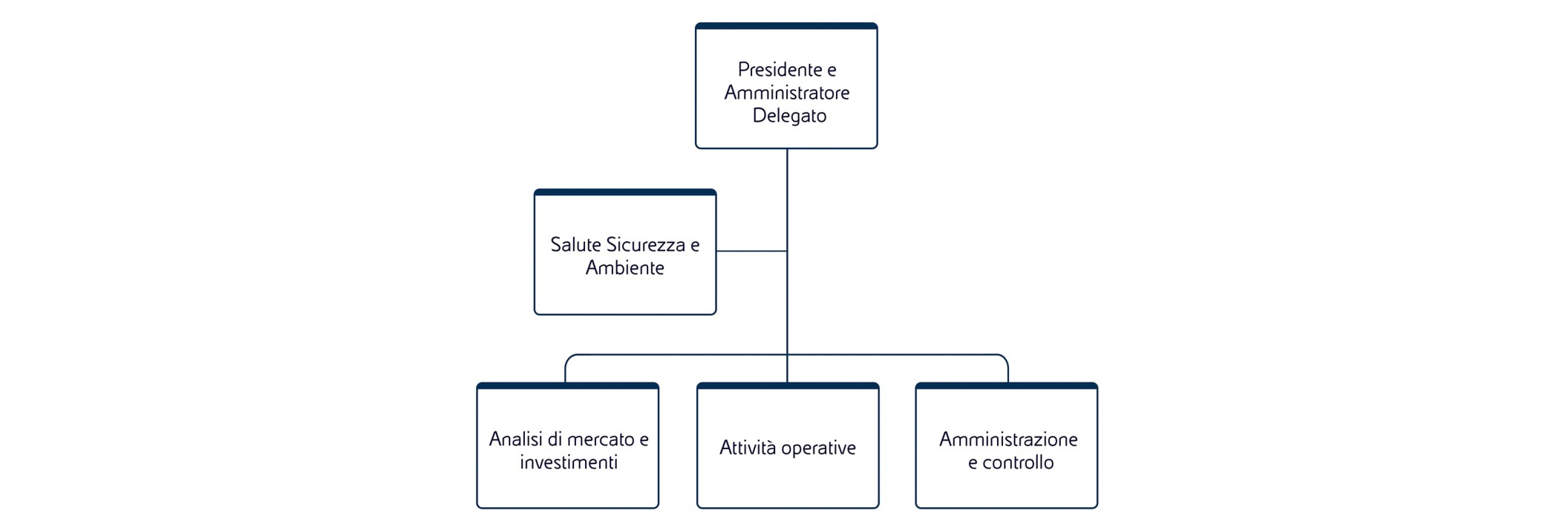 La struttura societaria di Ecofuel, che produce e la commercializza componenti clean per benzine e metanolo.