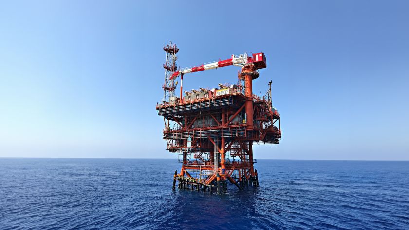 Zohr Platform in the Sea of Egypt