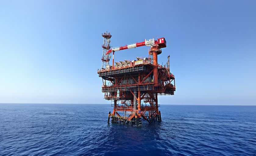 Zohr Platform in the Sea of Egypt