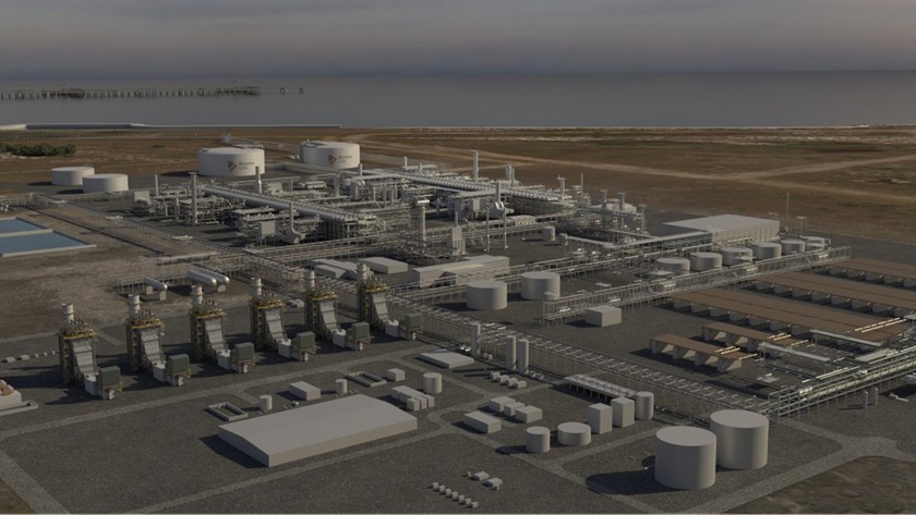 Digital drawing of Mozambique's future gas plants