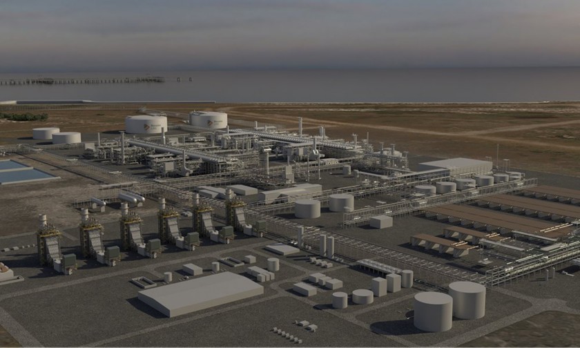 Digital drawing of Mozambique's future gas plants