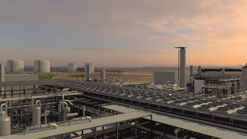 Digital drawing of Mozambique's future gas plants
