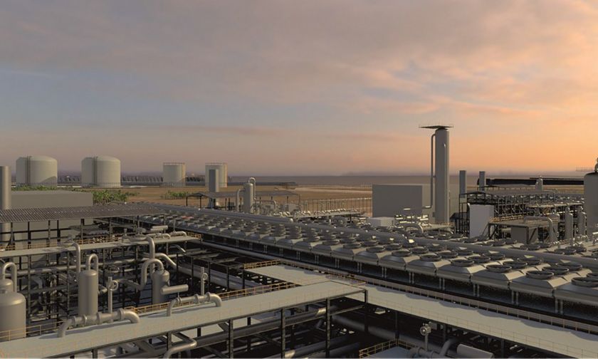 Digital drawing of Mozambique's future gas plants