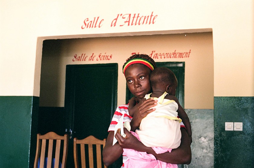 Mother with baby out of hospital