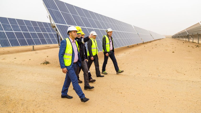 Visita durante l’inaugurazione dell’impianto fotovoltaico in Tunisia