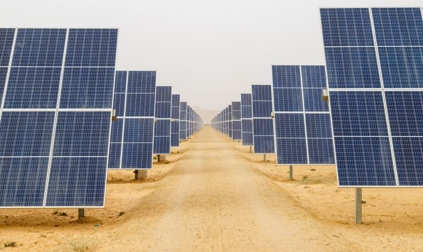 Perspective photo of the photovoltaic plant in Tunisia