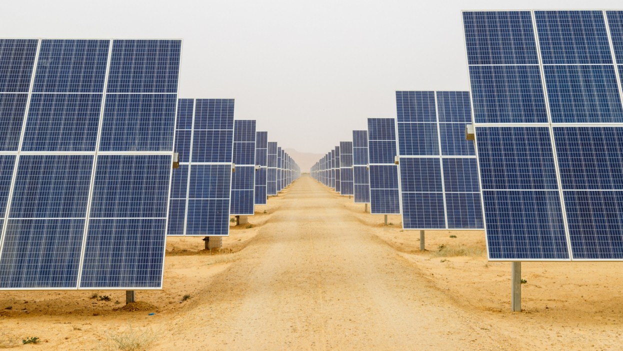 Perspective photo of the photovoltaic plant in Tunisia