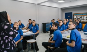 Group of students in class during lesson