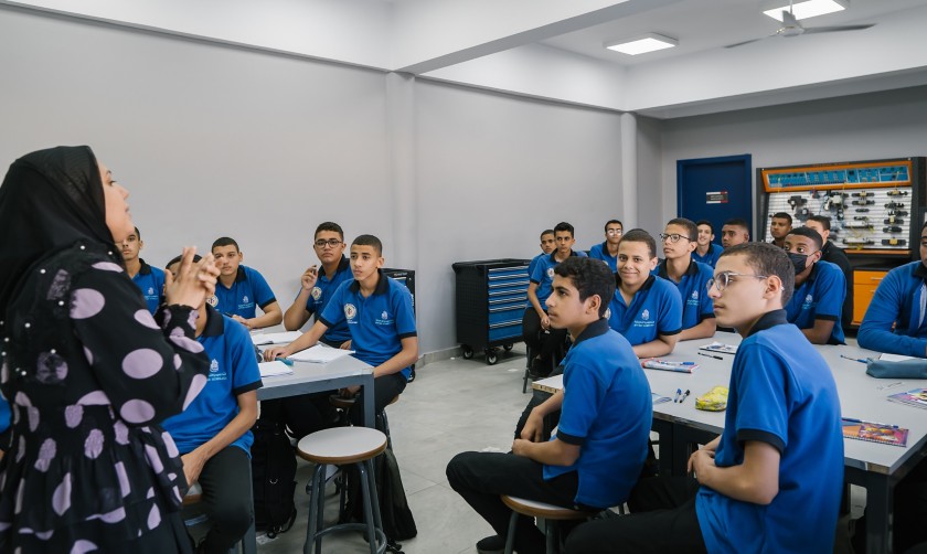 Group of students in class during lesson