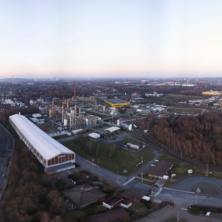 Luftbild vom Evonik-Standort in Herne