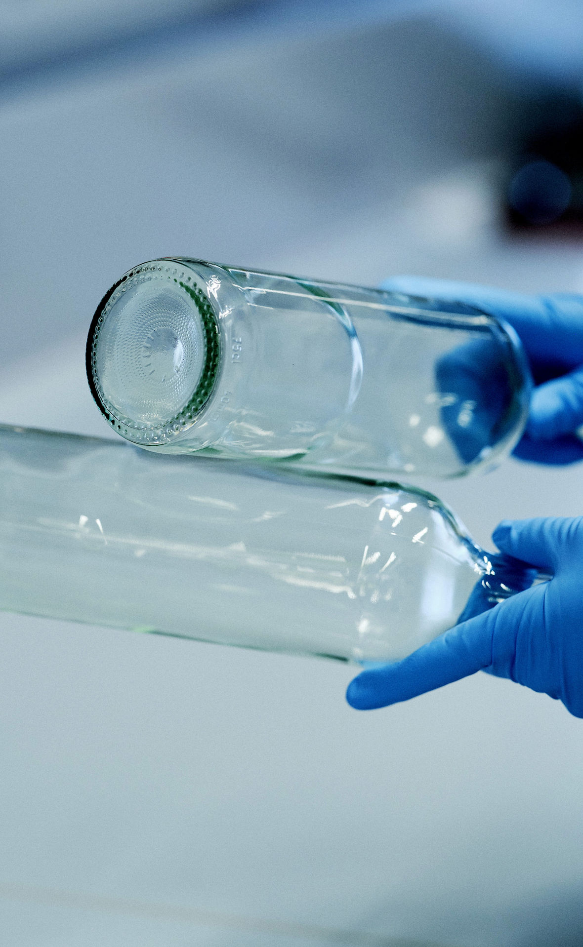 Reibtest für beschichtete Flaschen