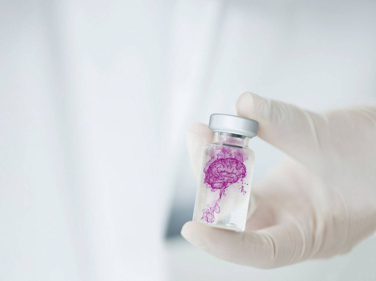 Extracting liquid from vial with syringe