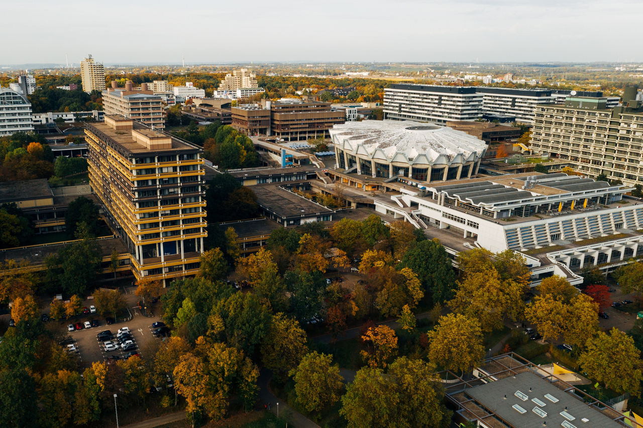 Ein Luftbild des RUB-Campus.