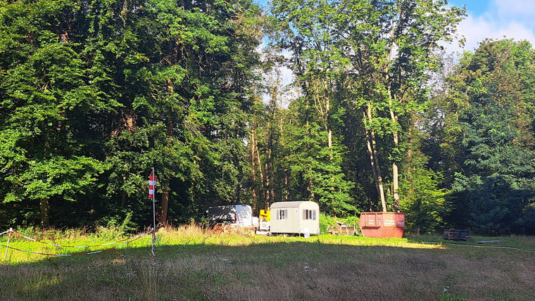 In-situ-Sanierung eines mit Arsenverbindungen kontaminierten Bereichs auf einem Werksgelände.