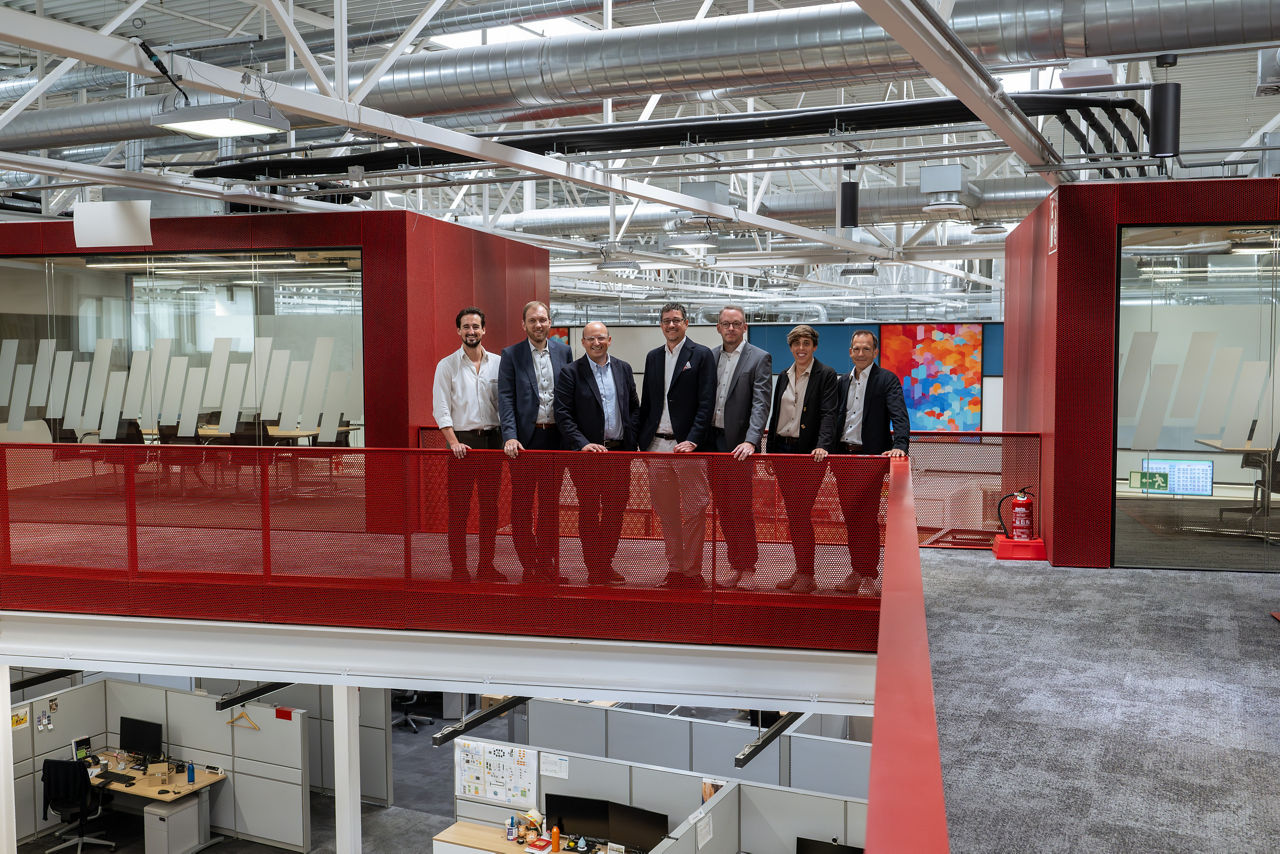 From left to right:  Gonzalo Galobart, Wolfgang Diekmann, Alex Monino , Dominic Störkle, Holger Renners, Clara Remacha Corbalan,  Arnim Kraatz