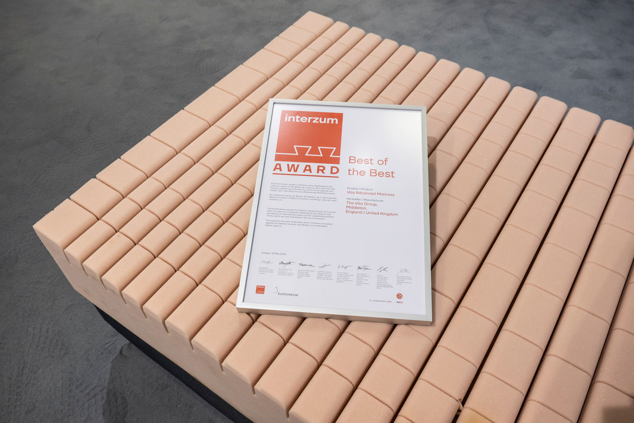 The winner's certificate on a mattress