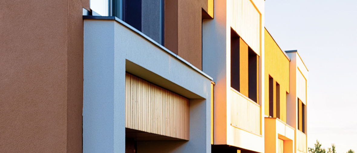 Apartment residential town house architecture and outdoor facilities