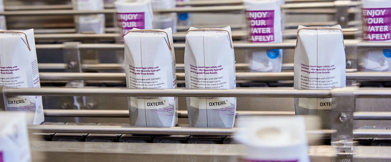 OXTERIL® hydrogen peroxide for mild disinfection in beverage packaging