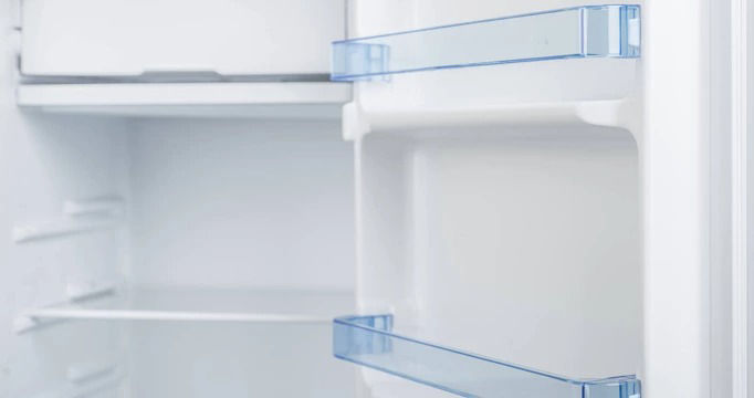Empty refrigerator interior showing rigid PU foam insulation for energy-efficient appliances