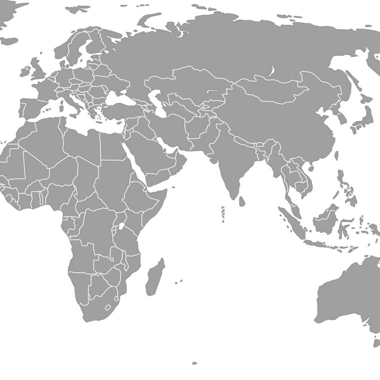 Eine Weltkarte mit Markierungen, die zu Links mit Bilderstrecken führen.