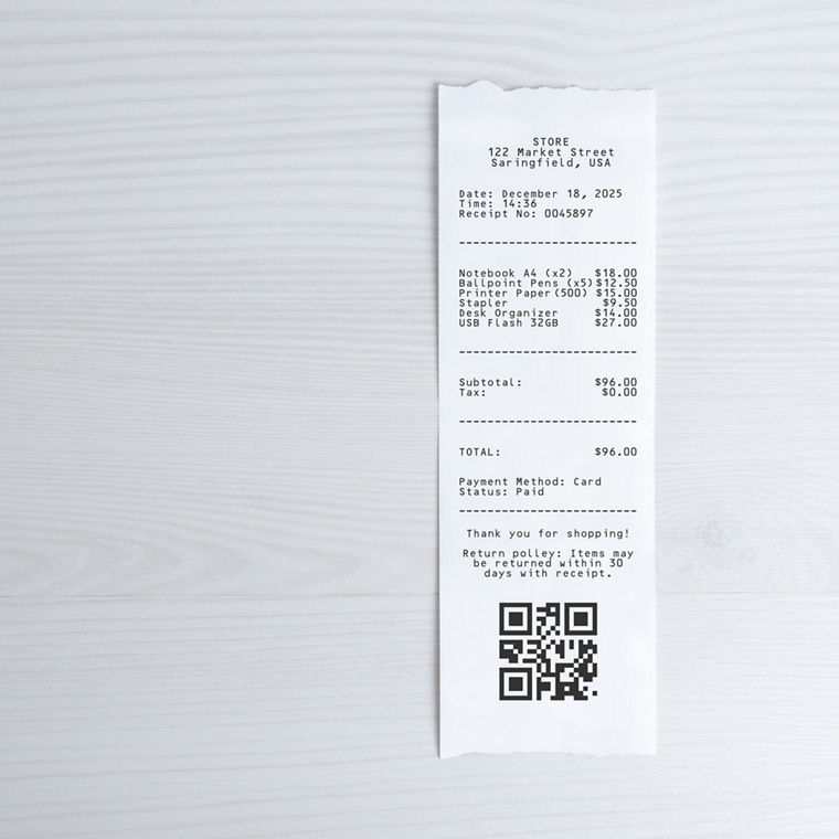 a receipt