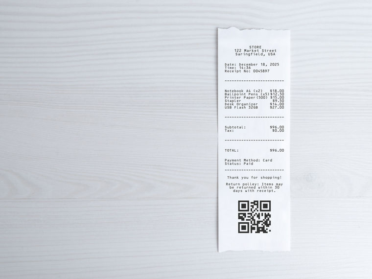 a receipt