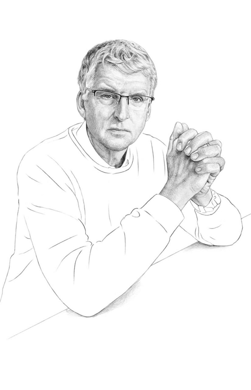 Gezeichnetes Portrait Bernhard Bauske