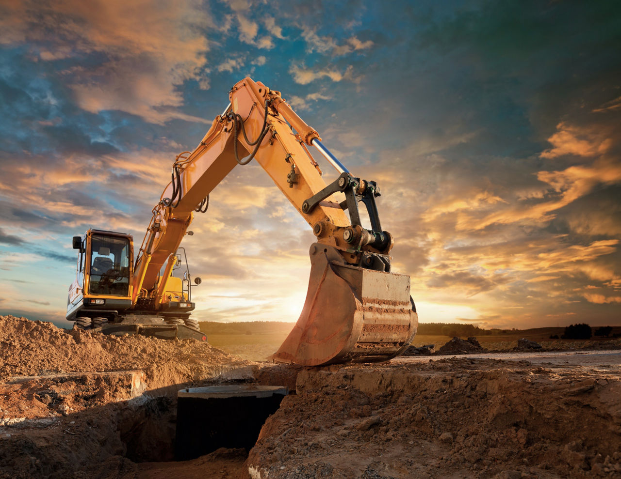 Bagger_Sonnenuntergang