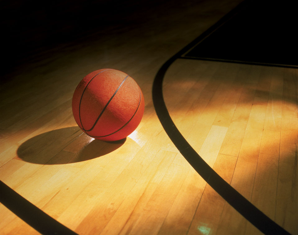Basketball on floor