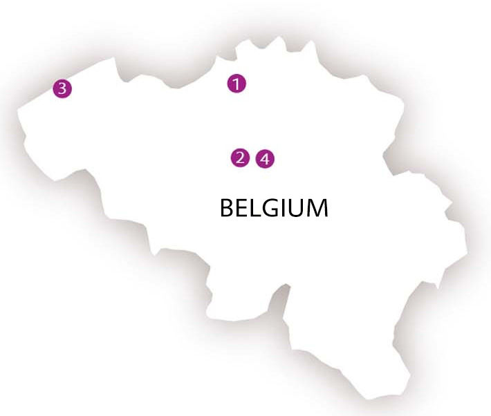 A map of Belgium
