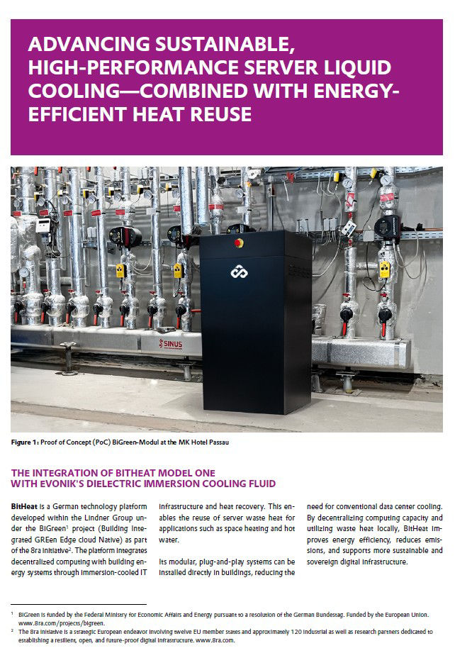 Immersion cooling and heat reuse for data centers