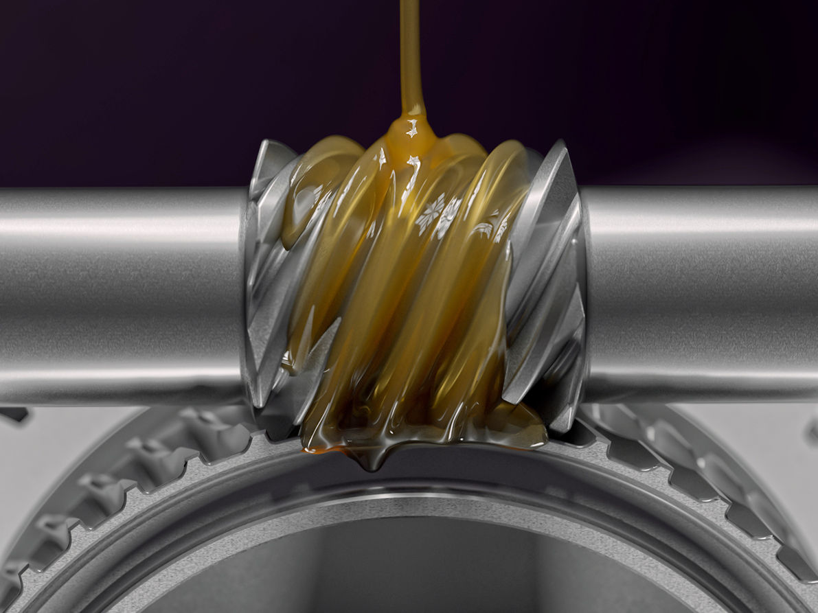Oiling of worm gear concept