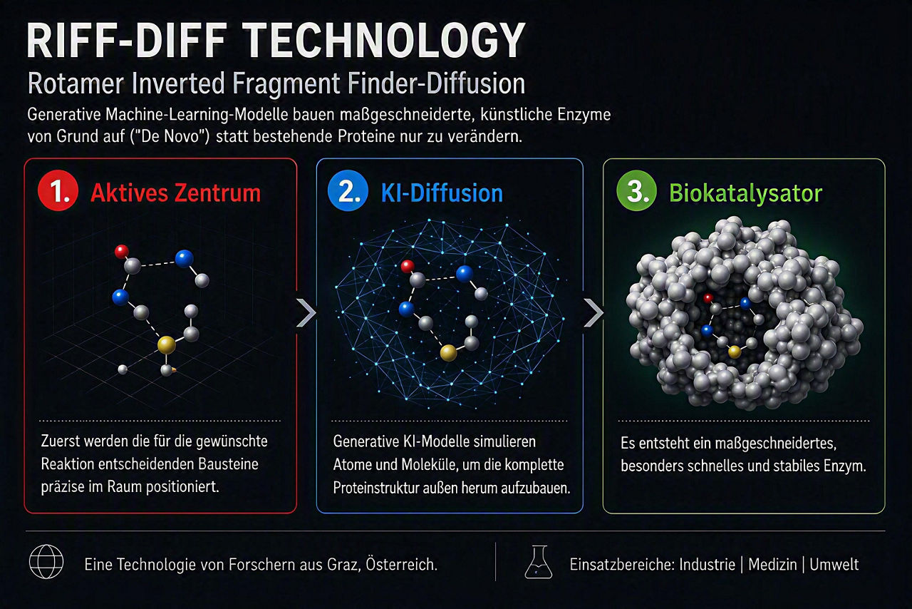 Schematische Darstellung der drei Verfahrenschritte