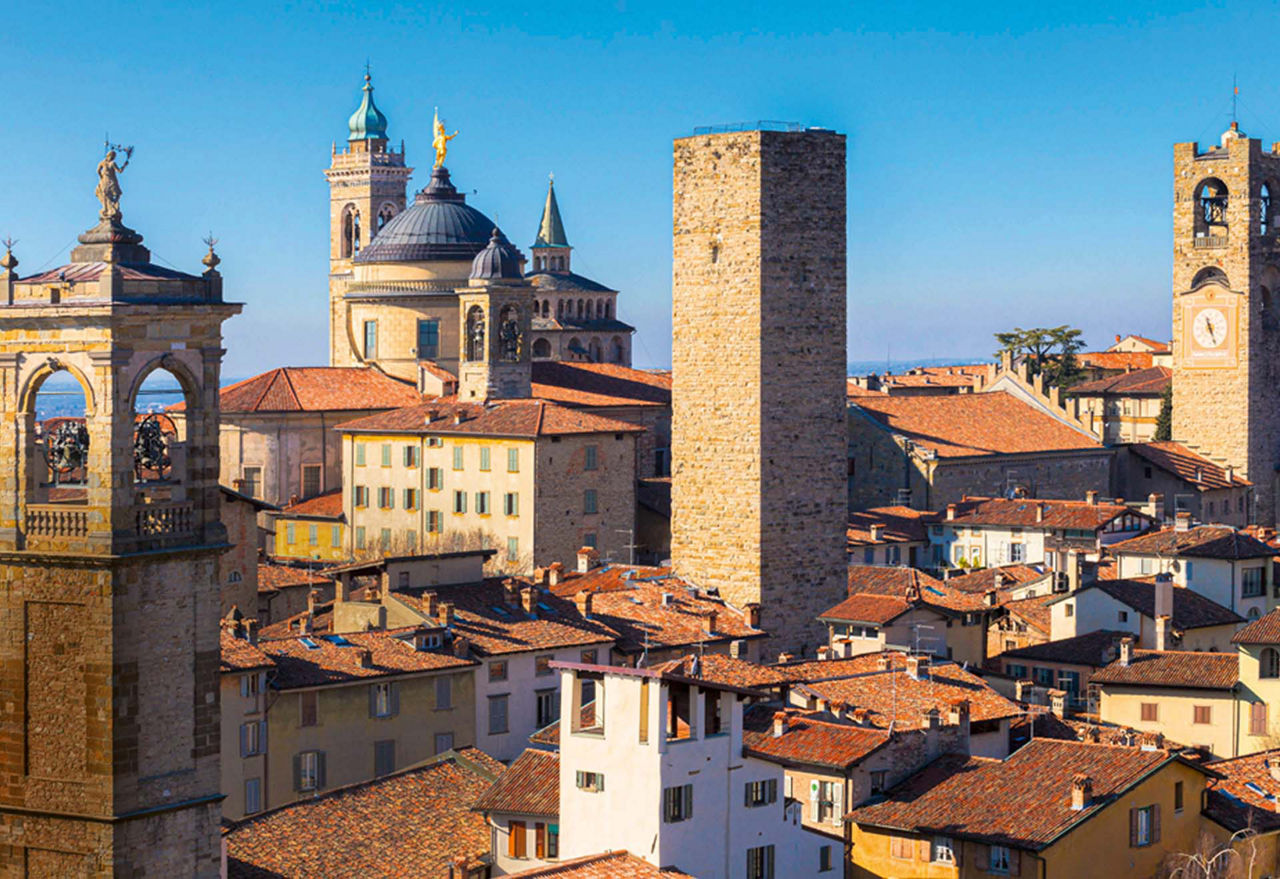Die Altstadt von Bergamo.