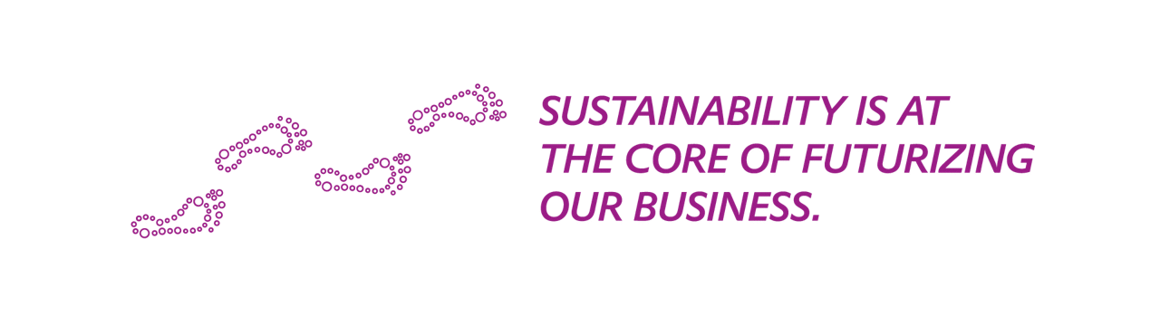 Sustainability is at the core of futurizing our business.