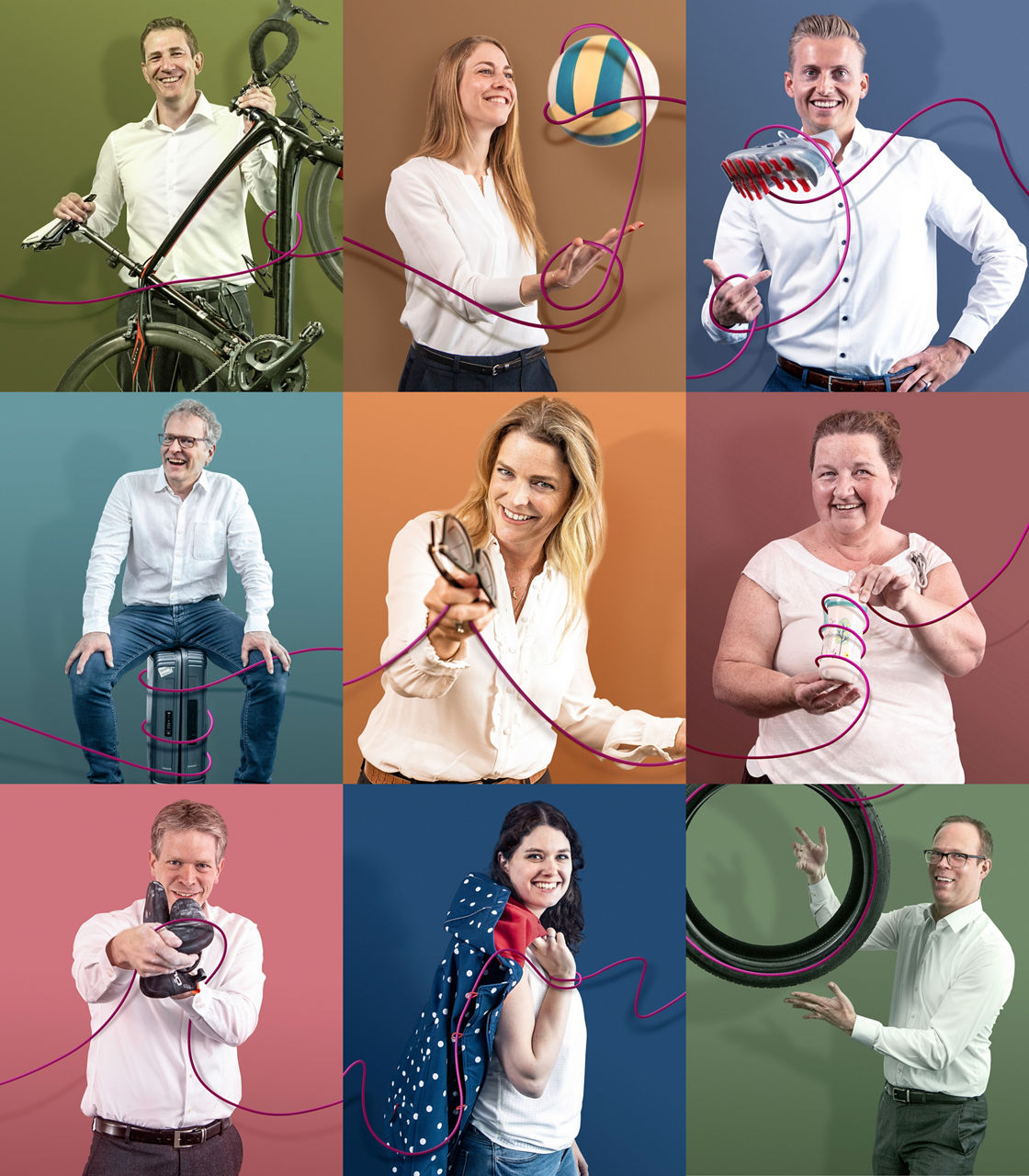 Circular EconomCollage of Evonik's Circular Economy Team, which embodies collaboration and team spirit. Each team member contributes his or her specific skills to drive the circular economy forward. The diversity of the team reflects the different aspects of the circular economy, from researchy Team