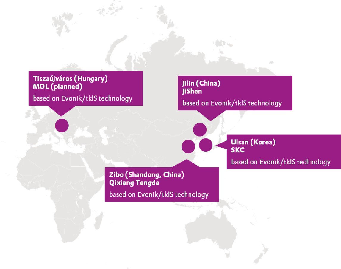 BL AO HPPO licensed by Evonik and Thyssenkrupp Uhde