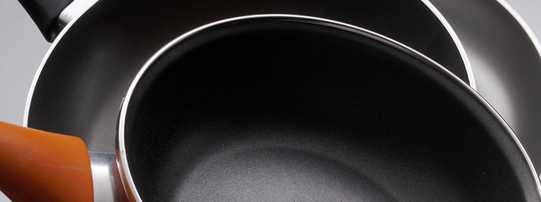 Three heat-resistant pans