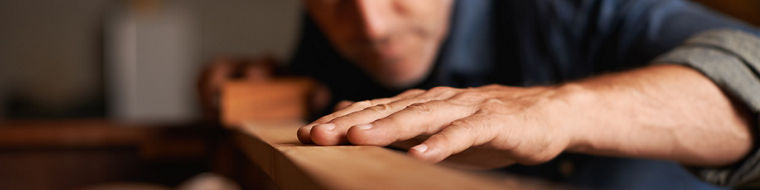 Man working with wood