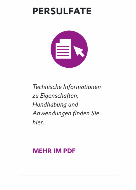 Technische Informationen zu Eigenschaften, Handhabung und Anwendungen finden Sie hier.