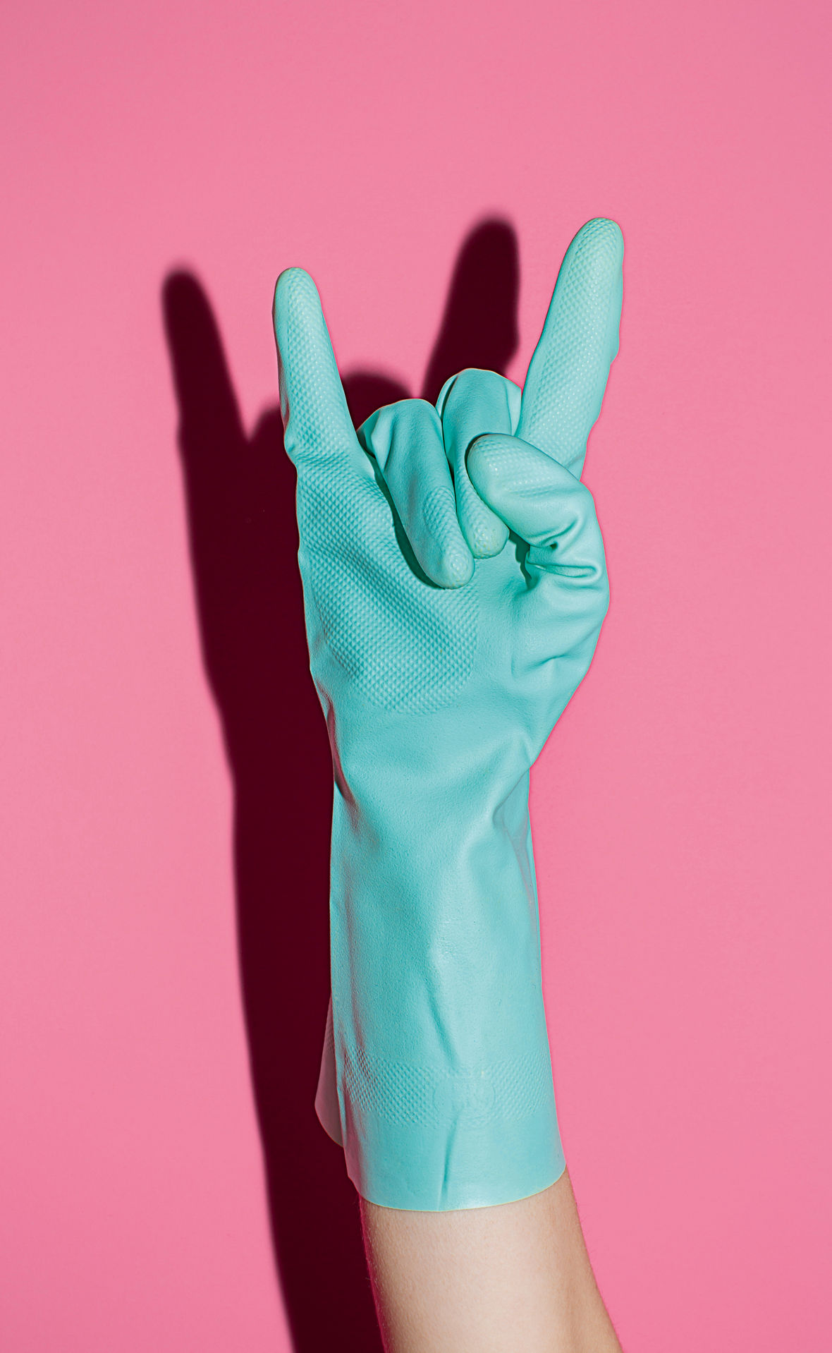 Hand With Cleananing Glove