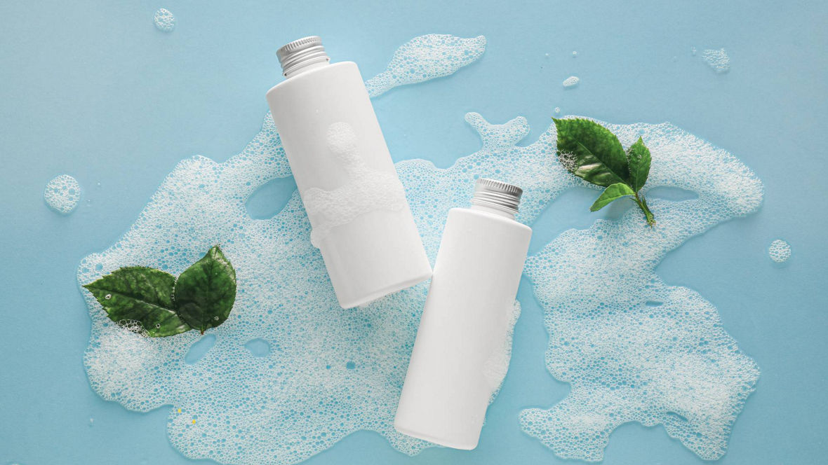 Soap bottle with foam