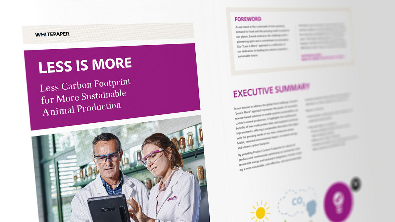 White paper: Less carbon footprint for more sustainable animal production