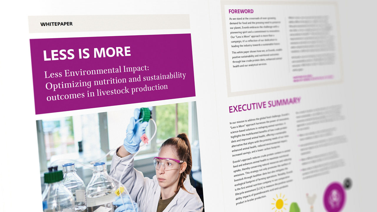 White paper: Less environmental impact – conserving resources with low protein diets