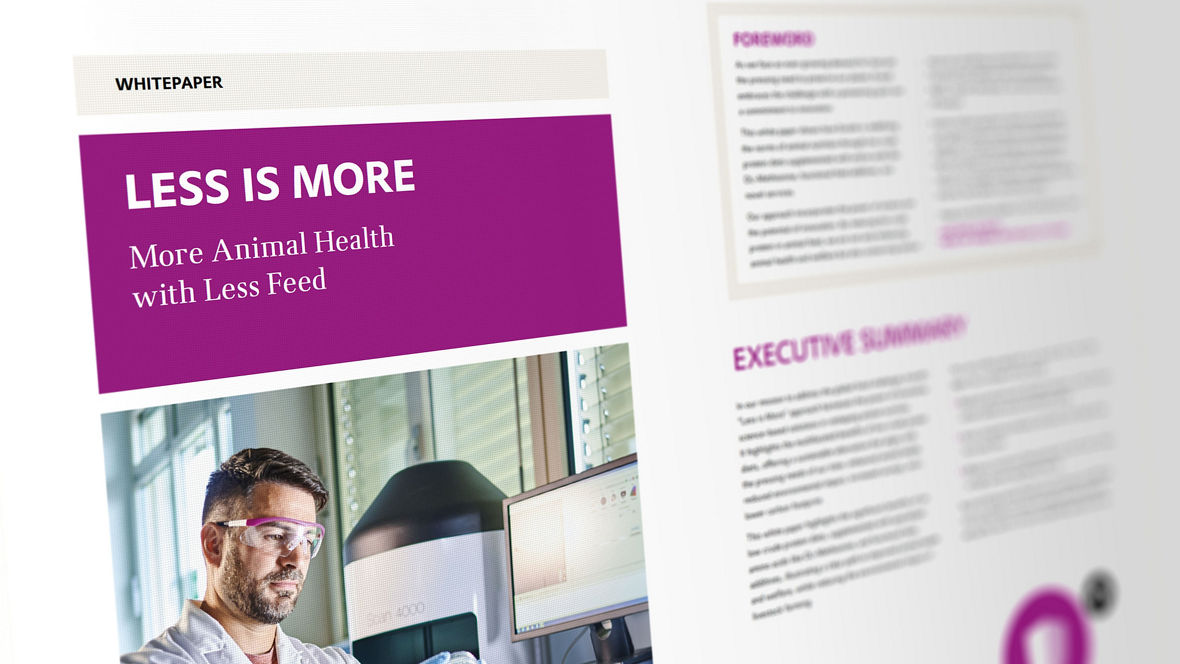 White paper: Less is more - more animal health with less feed
