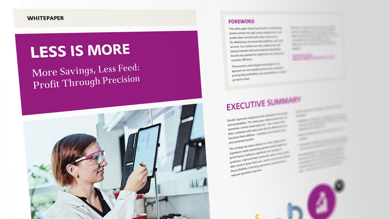 White paper: Less is more - more savings, less feed: Profit through precision
