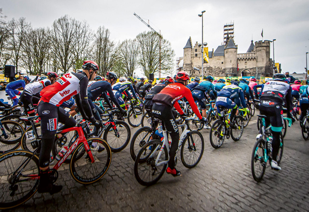 Ein Radrennen in Belgien.