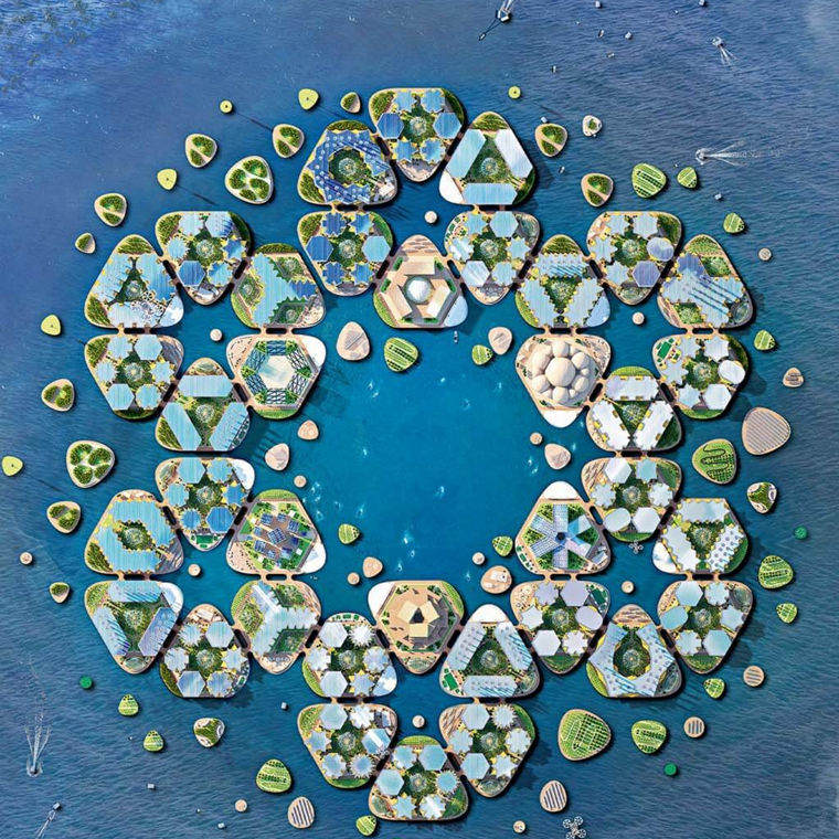 Im dicht besiedelten Südkorea sind Grundstücke knapp. Vor der Hafenmetropole Busan soll jetzt eine schwimmende Stadt für 12.000 Einwohner entstehen.