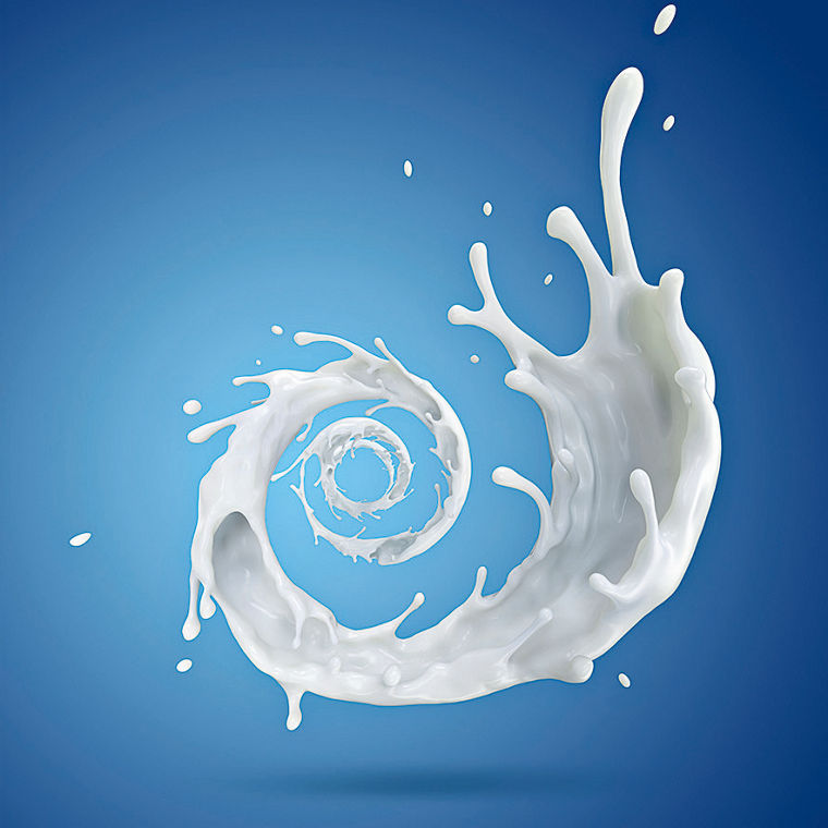 Eine Milchspirale