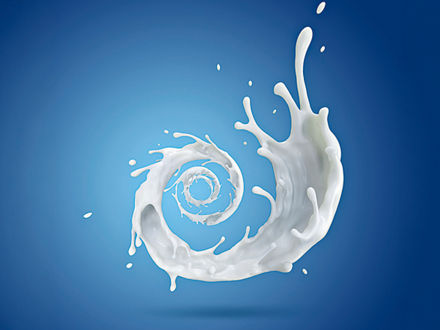 Eine Milchspirale